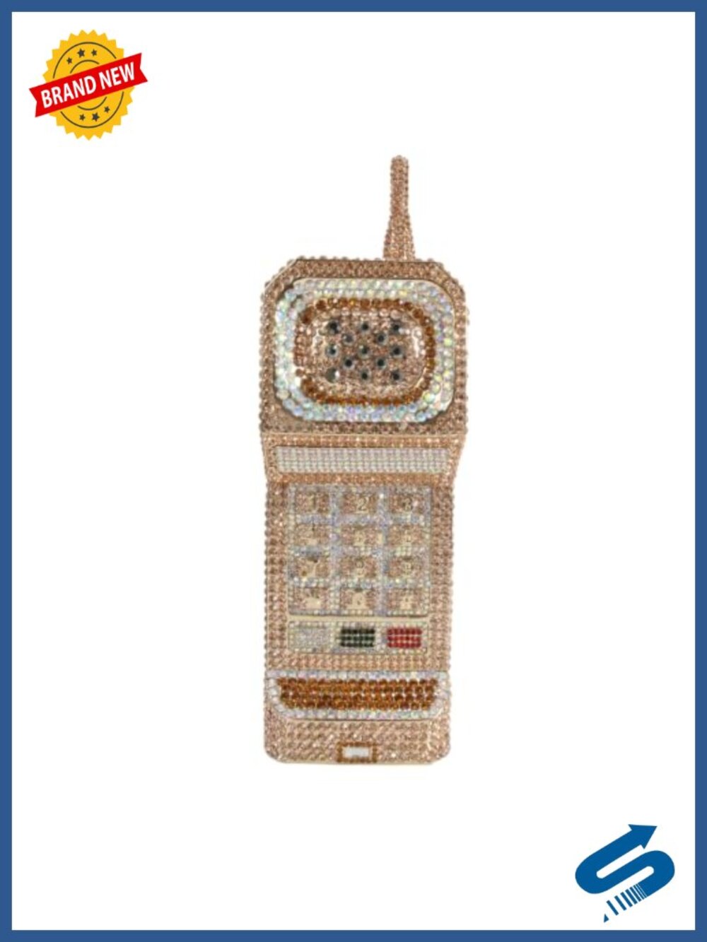 Rhinestone Cellphone Clutch Novelty Diamond Evening Bag with Chain